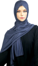 Grand hijab-chale (longueur 1m50) double face (cote mat et cote brillant) de couleur unie (plusieurs couleurs disponibles)