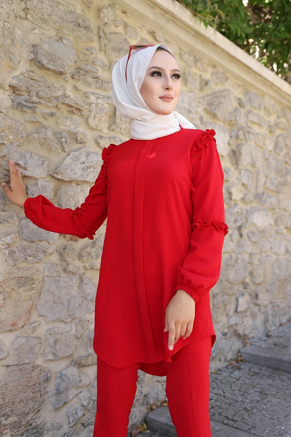 Ensemble modeste chic tunique pantalon mastour pour femme musulmane