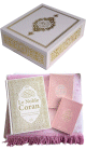 Coffret Cadeau Musulman Serenite en Rose (Coran - Tapis - Livres rose dores pour femme musulmane)