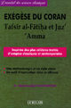 Exegese du Coran - al-Fatiha et chapitres Amma