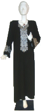 Abaya noire brodee Samia (Taille 3XL)